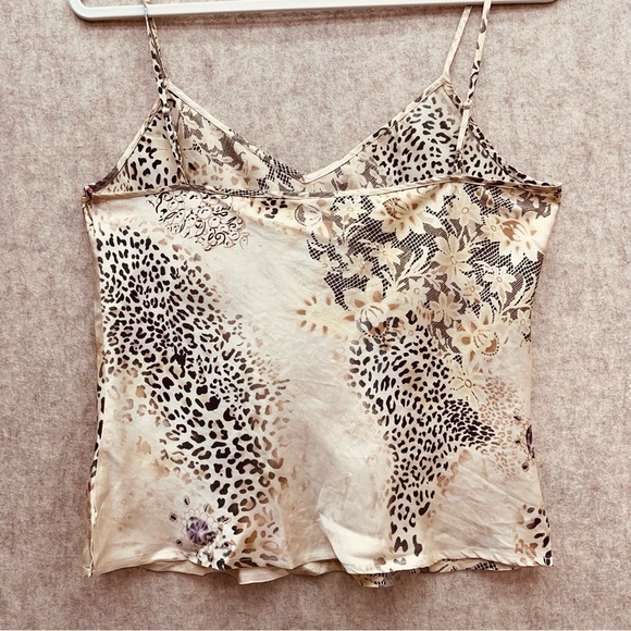 Camisole 100% Silk Leopard Print, Large - Picture 3 of 6